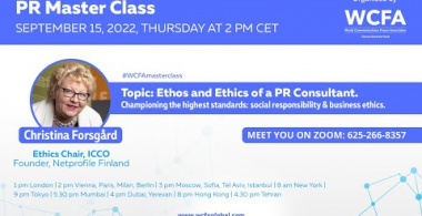 PR Masterclass on "Social Responsibility & Business Ethics"
