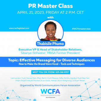 PR Masterclass on Effective Messaging for Diverse Audiences – April 21...