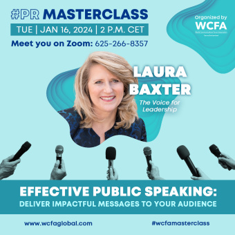 PR Masterclass on Effective Public Speak – January 16, 2 pm CET