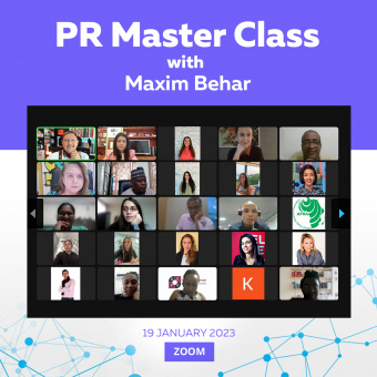 Maxim Behar Talks About Effective PR Practices in 2023 at a WCFA PR Masterclass