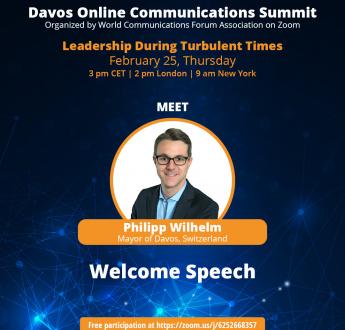 Davos Mayor Philipp Wilhelm to open Davos Online Communications Summit...