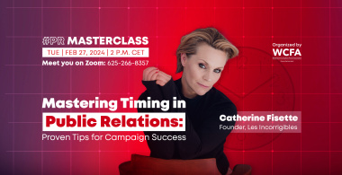 PR Masterclass with Catherine Fisette: Mastering Timing in Public Relations